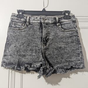 Denim Frayed Shorts